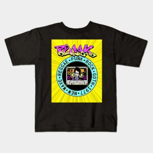 punk rock sticker 77 Kids T-Shirt